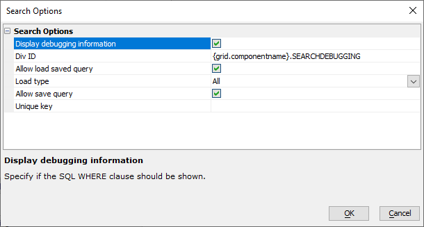 Advsearch Searchoptions